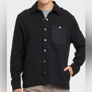 Goodfellow & Co Black Quilted Shacket (Shirt Jacket)